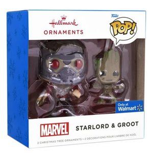 Hallmark Marvel Funko Pop! Ornament Guardians of the Galaxy Starlord and Groot